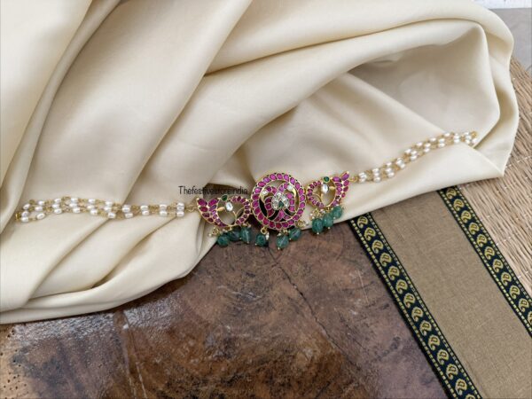 Gandaberunda Jadau pearl choker | Mysore style jewellery