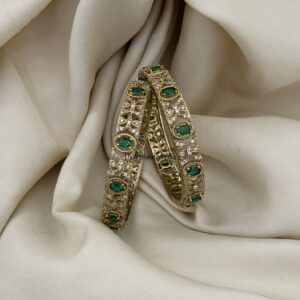 AD and Green stone bangles | Bridal | Bridesmaid