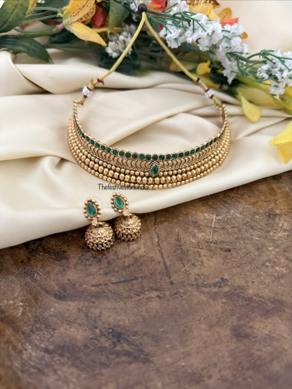 Vajratik set - Green stone