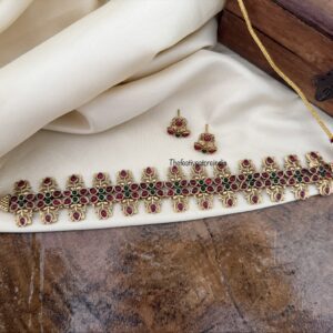 Carved kemp and green stone choker set | Bridesmaid | Bride