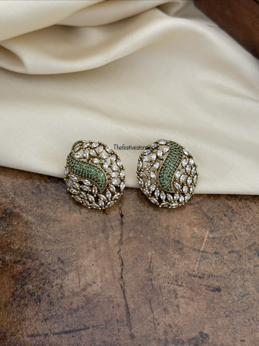 Classic CZ studs - Green