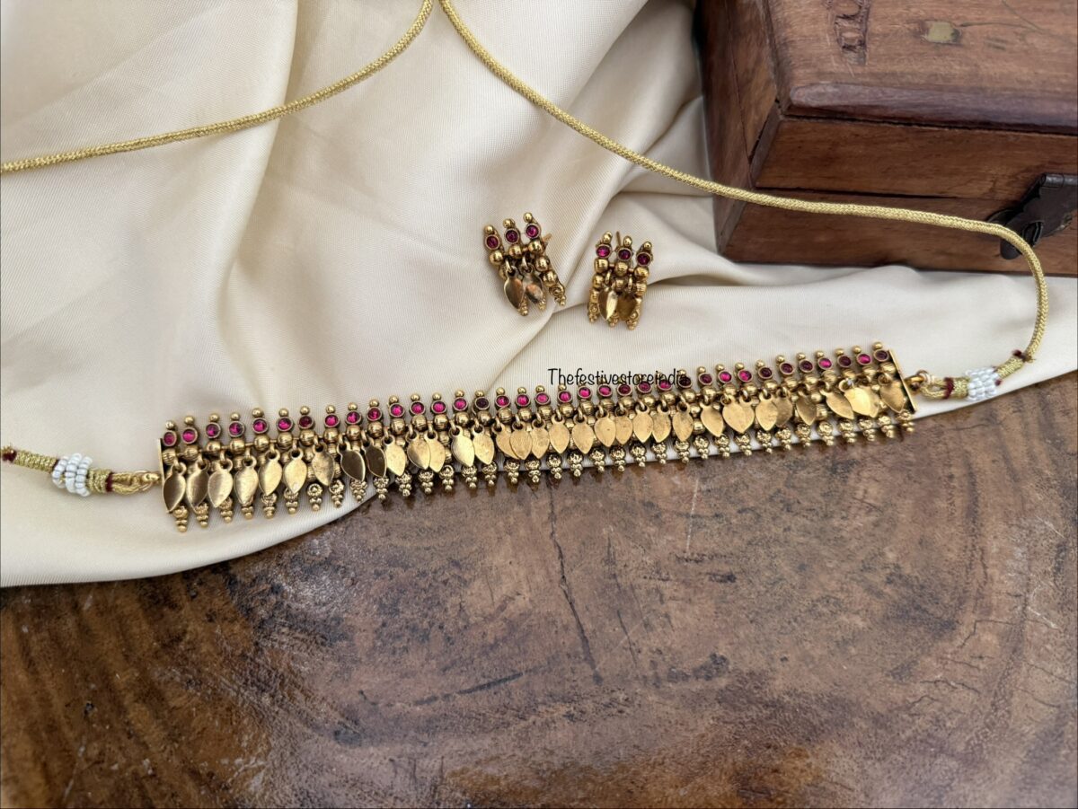 Antique polish Elakkathali choker set | Kerala style