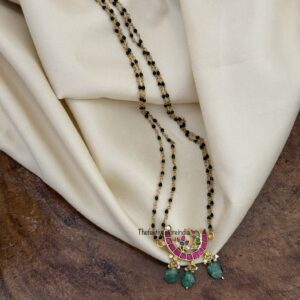 Jadau pendant mangalsutra chain - 41cms