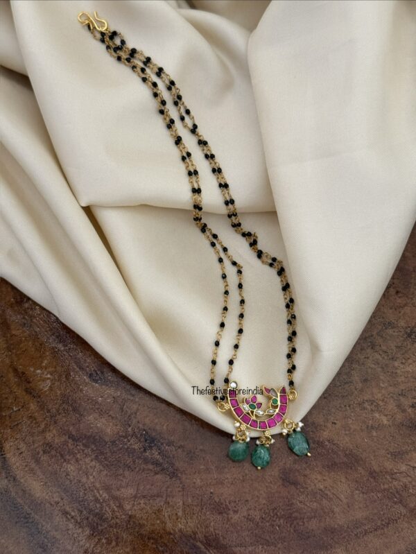 Jadau pendant mangalsutra chain - 41cms