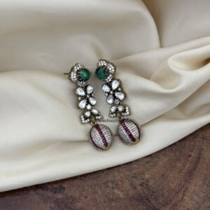 Designer drop AD moissanite earrings