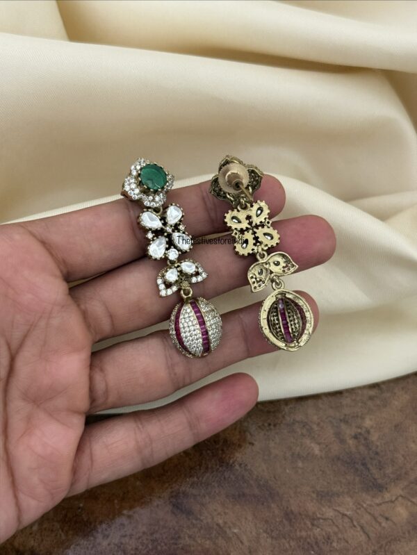 Designer drop AD moissanite earrings