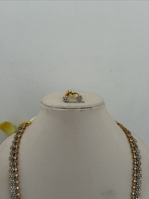 Budgeted diamond drops haaram set