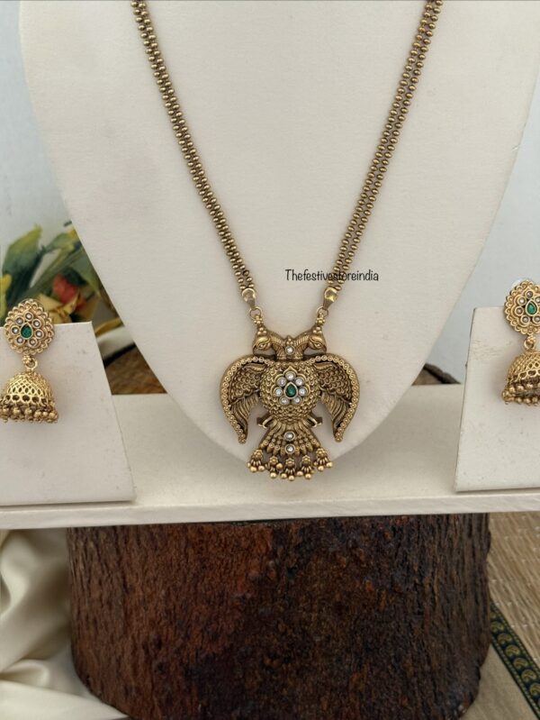 Budgeted Gandaberunda pendant haaram set