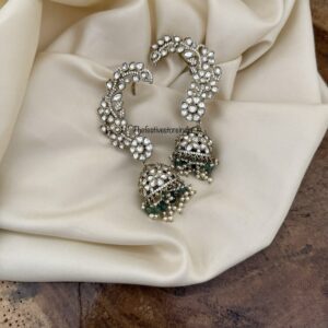 Bridal victorian moissanite earcuff jhumkas | Wedding