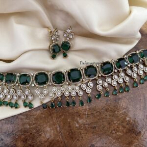 All emeralds choker set | Bridal | Wedding