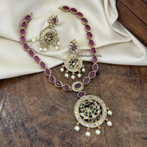 Attigai style navilu necklace set