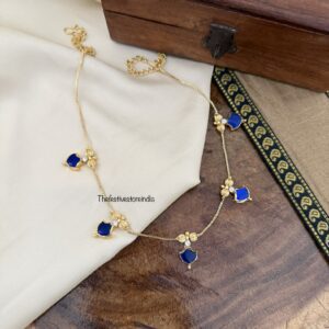 Micro gold BLUE palakka chain | Kerala Style
