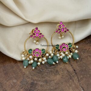 Jadau Chaandbali earrings | Baali | Chandbali | Contemporary