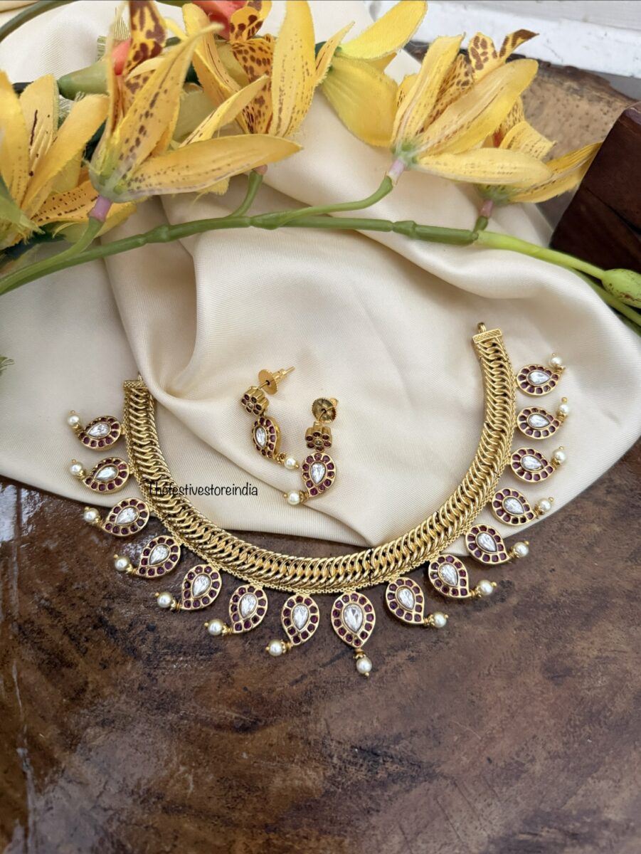 Kemp mango / maanga necklace set | Wedding