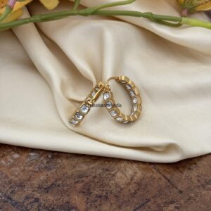 Jadau all white hoops