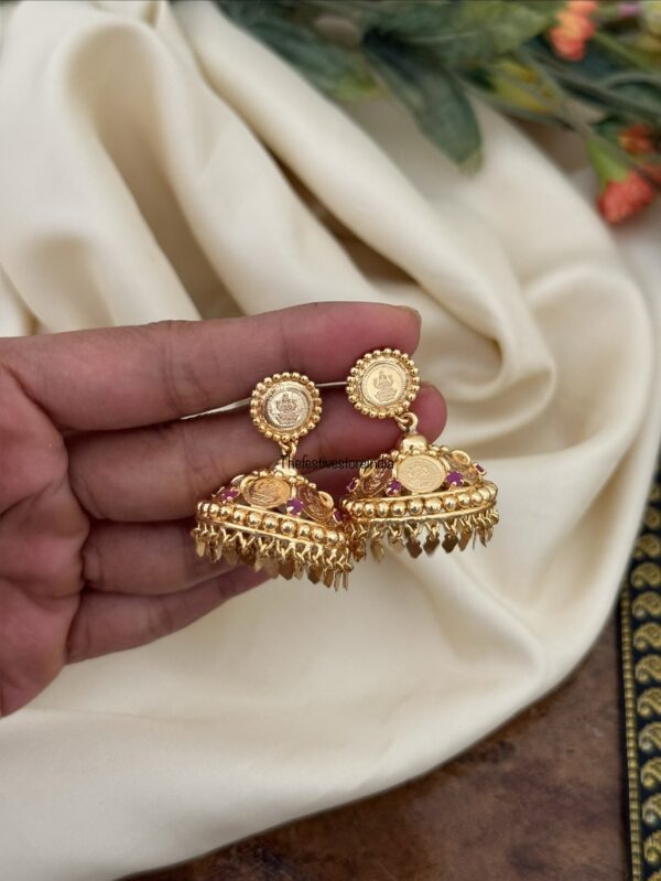 Elakkathali detachable jhumkas | Screwback | Micro gold