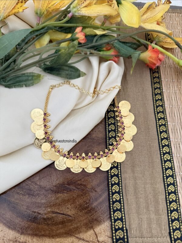 Micro gold double coin necklace | Unique