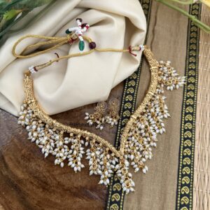 Trending budgeted rice pearls sweetheart necklace set