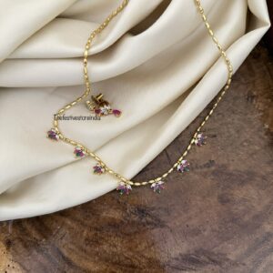 40cms simple CZ drops necklace set