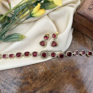 All Ruby choker necklace set | Bridal | Wedding
