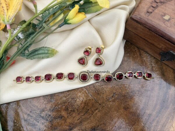 All Ruby choker necklace set | Bridal | Wedding