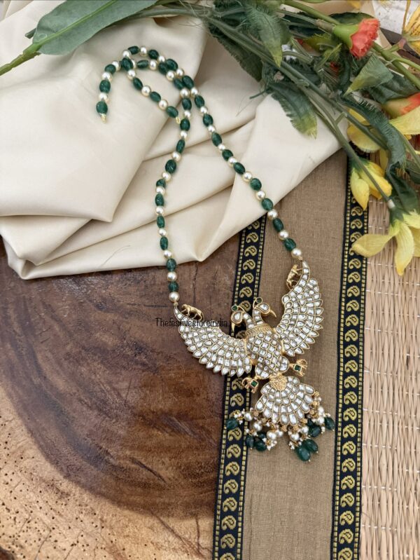 Reversible Gandaberunda pendant 56cms haaram