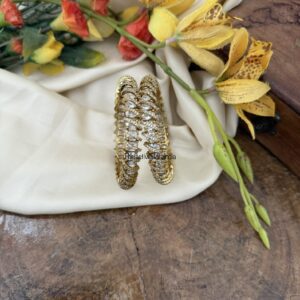 Set of 2 White designer diamonds bangles