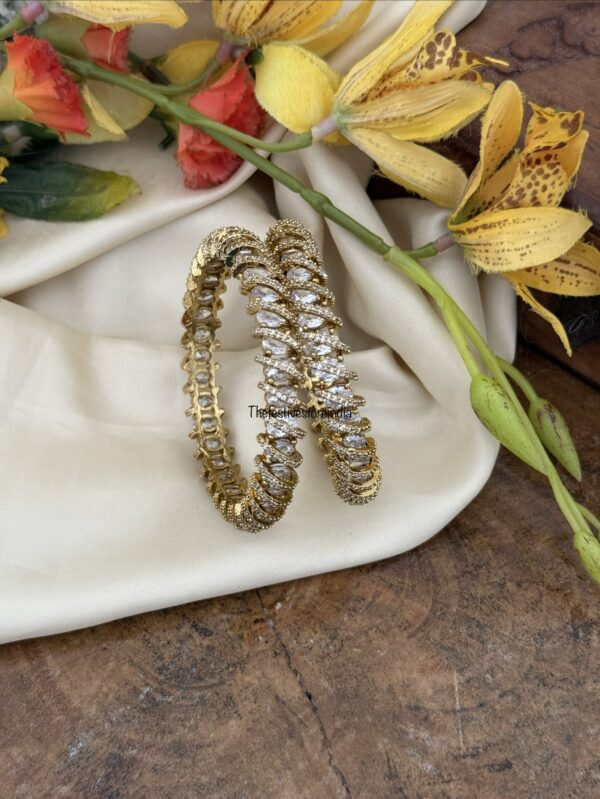 Set of 2 White designer diamonds bangles
