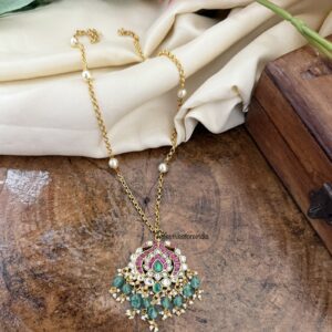 Classic Jadau pendant chain | 44cms