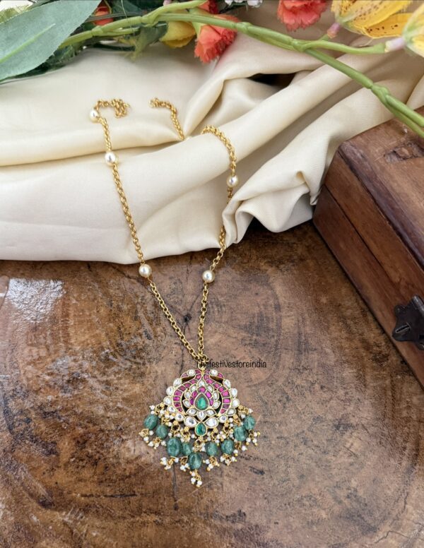 Classic Jadau pendant chain | 44cms