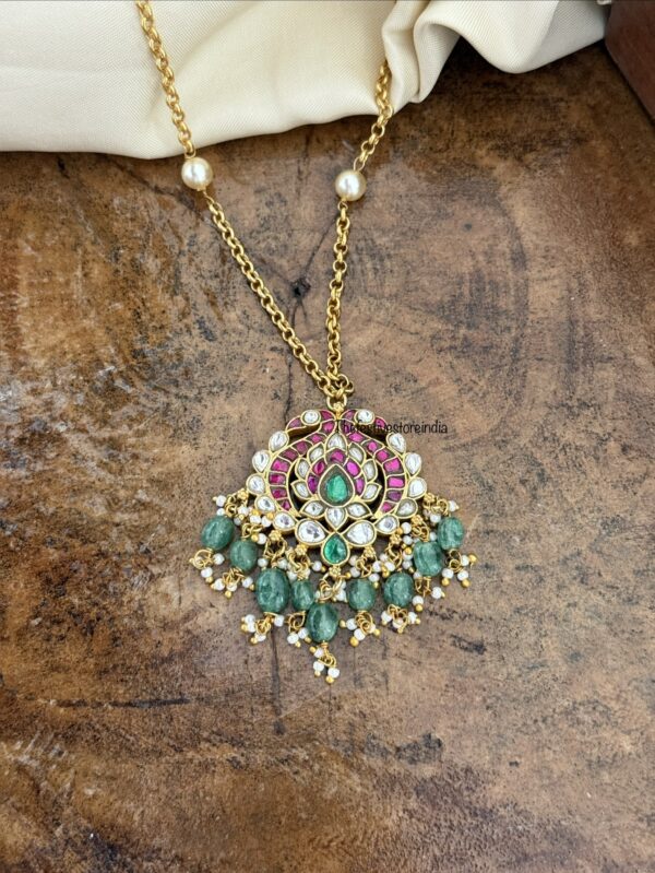 Classic Jadau pendant chain | 44cms