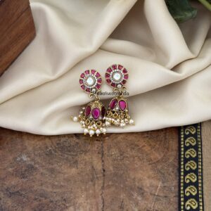 Jadau kemp jhumkas