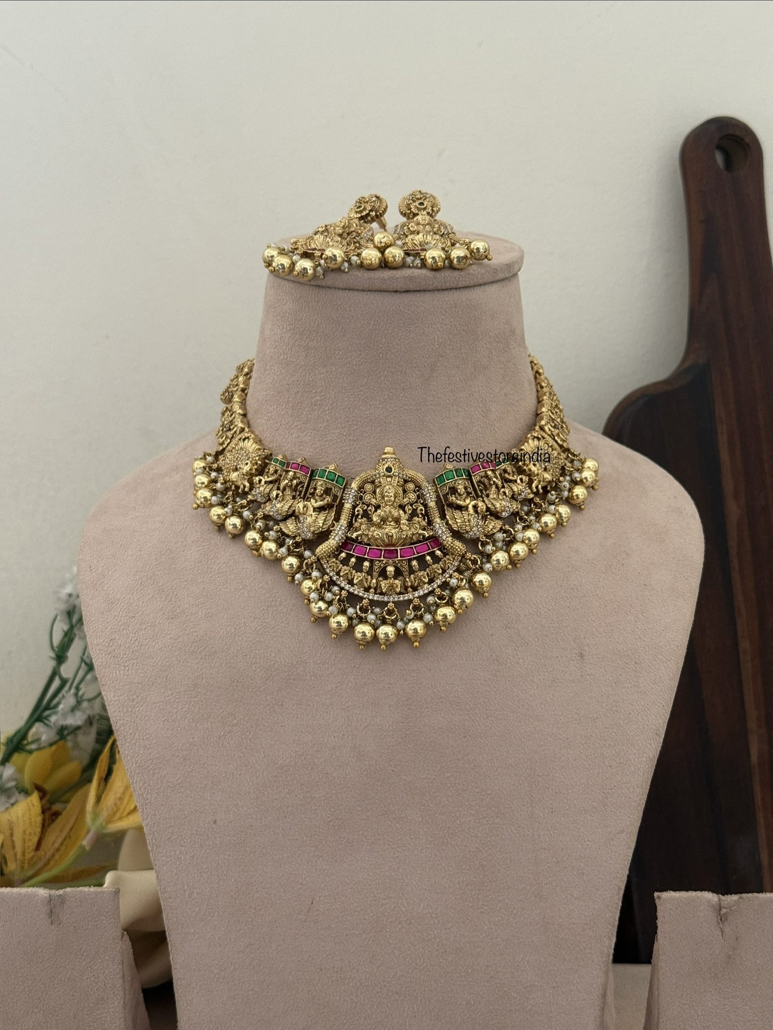 Nakshi lakshmi necklace set | Bridal | Temple