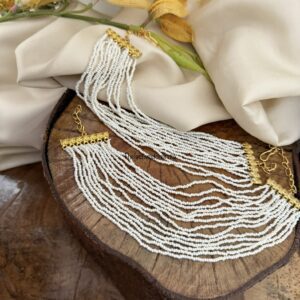 14 layer pearls ear chain | maatil | Bridal | Champasaralu