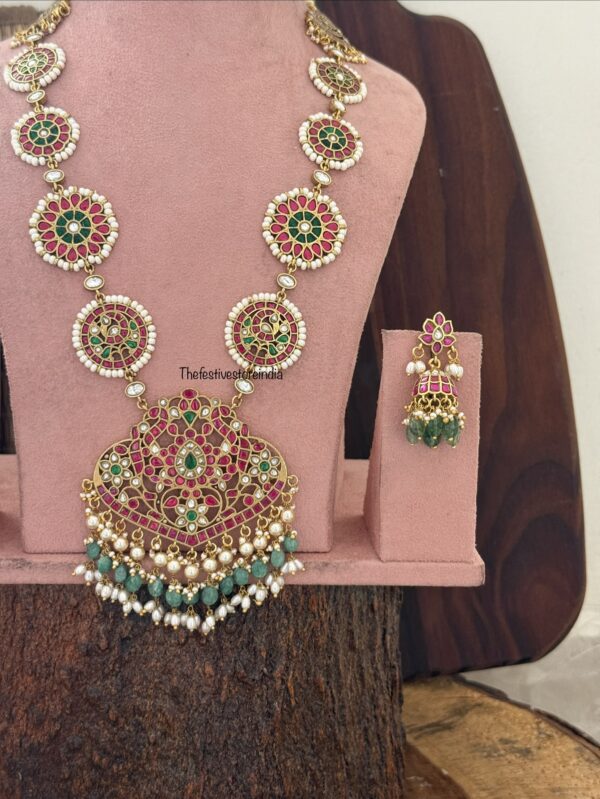Jadau non idol classic haaram set | Bridal | 45-46cms