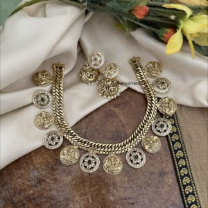 Jadau jalebi chain lakshmi bottu necklace with jhumka | Bridal | Wedding