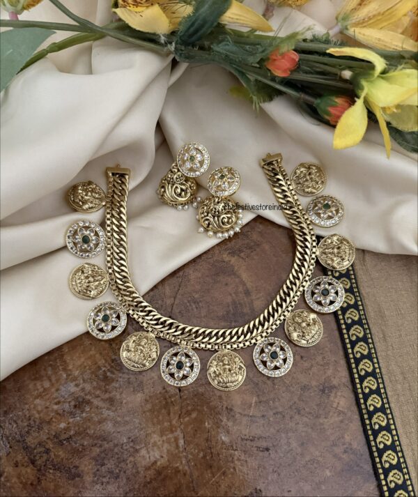 Jadau jalebi chain lakshmi bottu necklace with jhumka | Bridal | Wedding