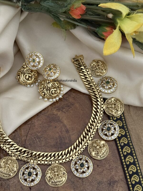 Jadau jalebi chain lakshmi bottu necklace with jhumka | Bridal | Wedding