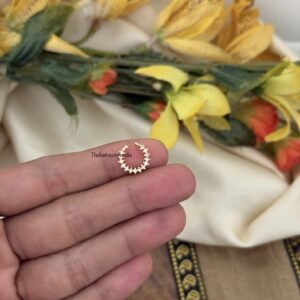 Gold polish all diamonds Septum ring | Muhurtham accessory