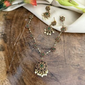Antique kemp bottu necklace set