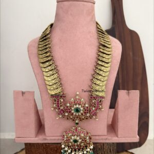50cms Traditional kaasu with big pendant haaram | haara | Bridal
