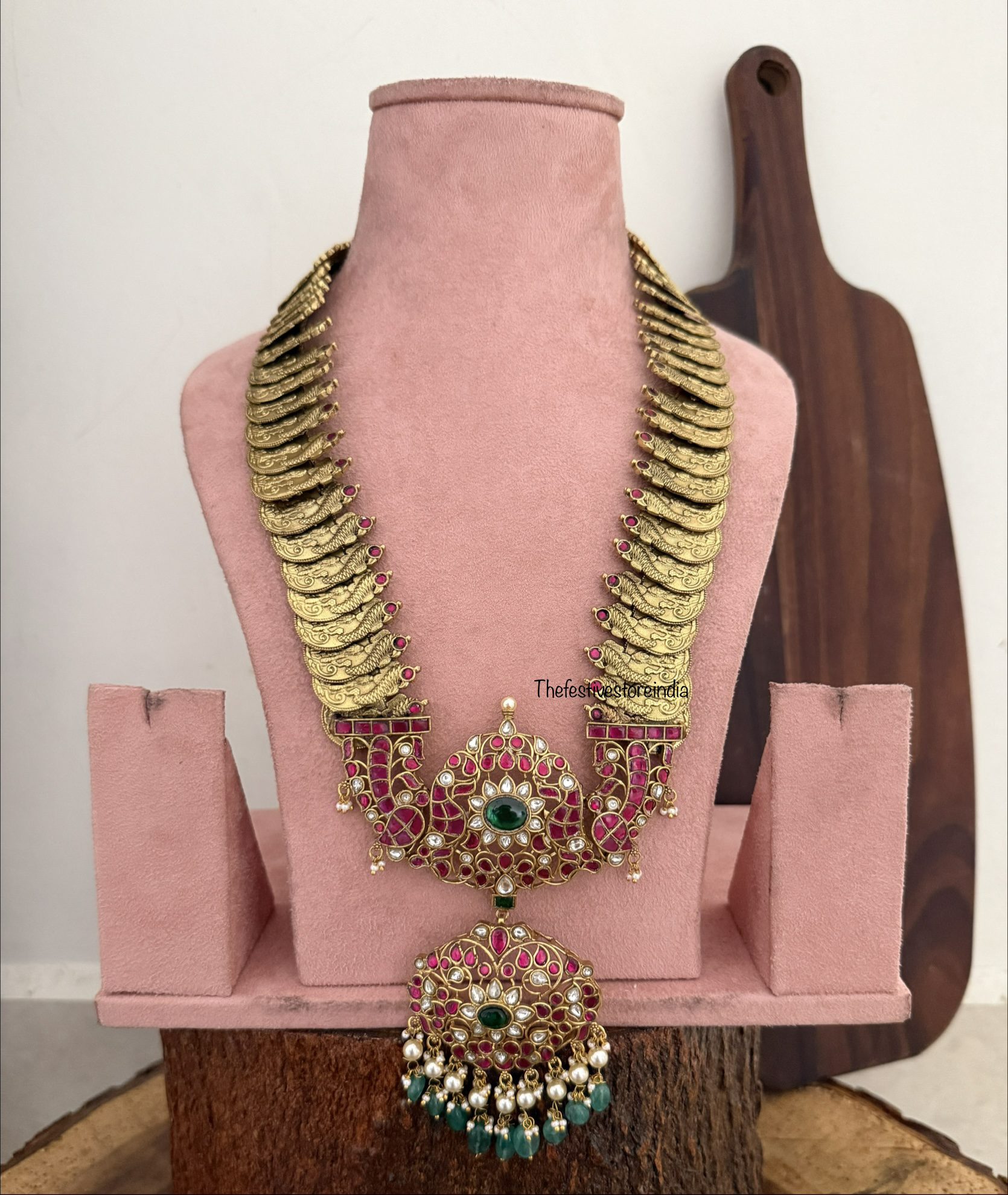 50cms Traditional kaasu with big pendant haaram | haara | Bridal