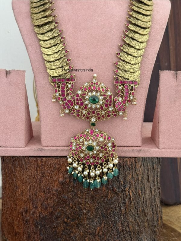 50cms Traditional kaasu with big pendant haaram | haara | Bridal
