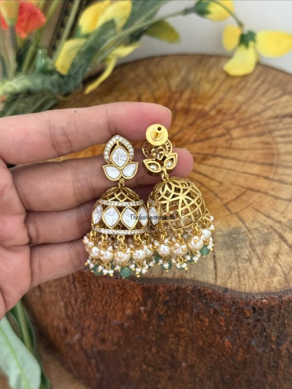 Moissanite mint drops jhumkas | Bridal | Wedding
