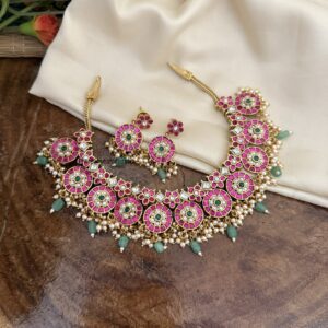 Jadau non idol classic Bottu necklace set | Bridal
