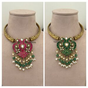 Jadau REVERSIBLE Gandaberunda hasli | Mysore style | 2 in 1