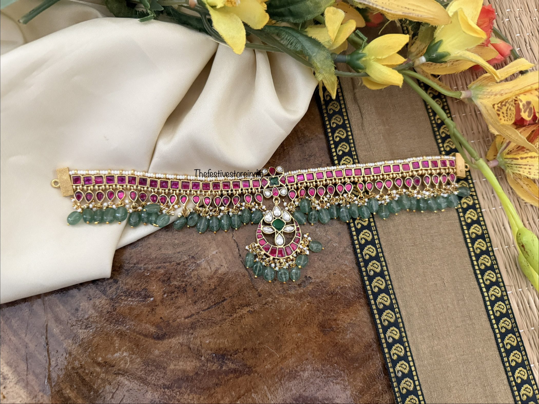 Jadau non idol classic knit choker | Bridal