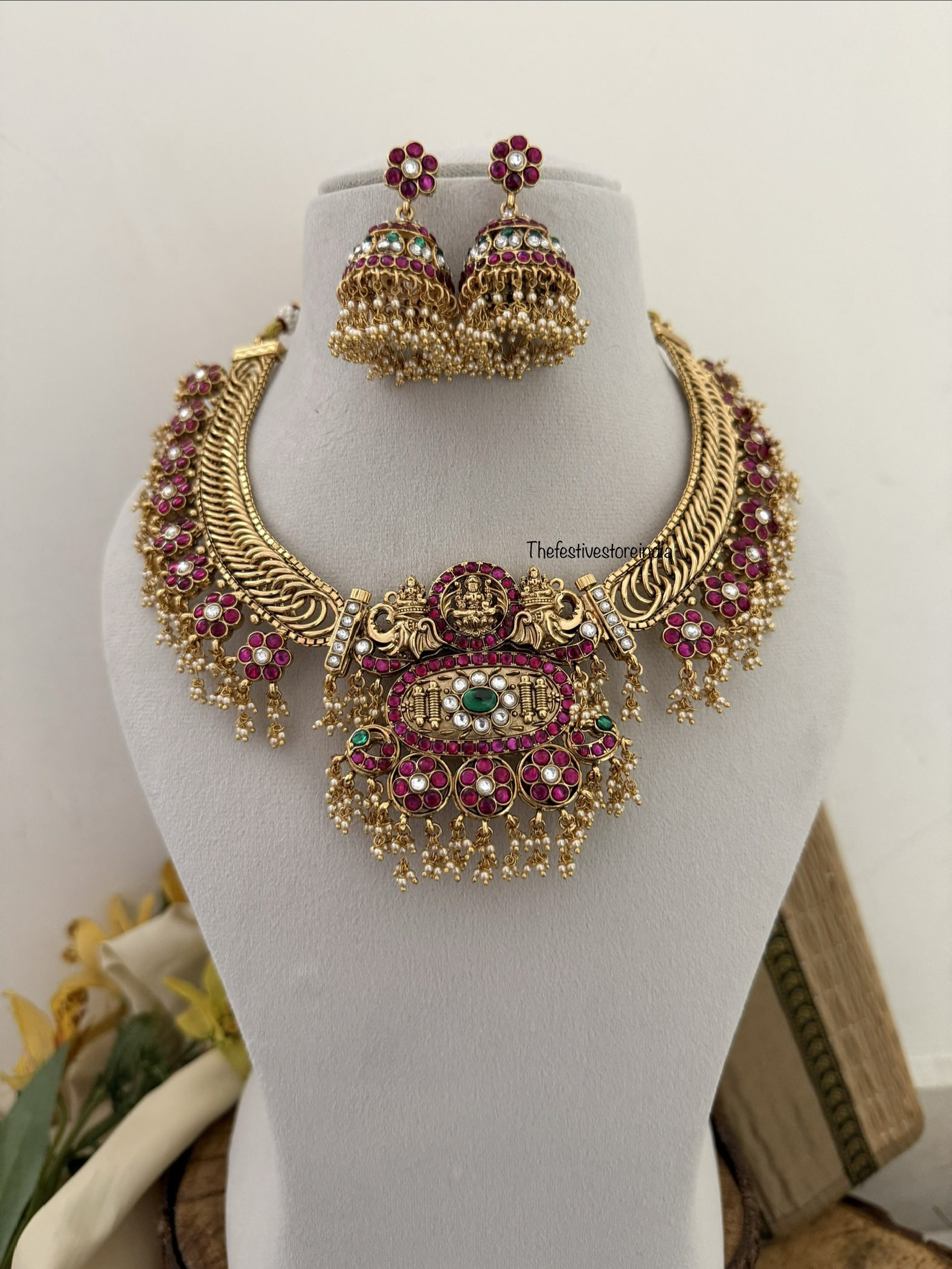 4 in 1 Grand Jalebi chain reversible necklace set | Heavy