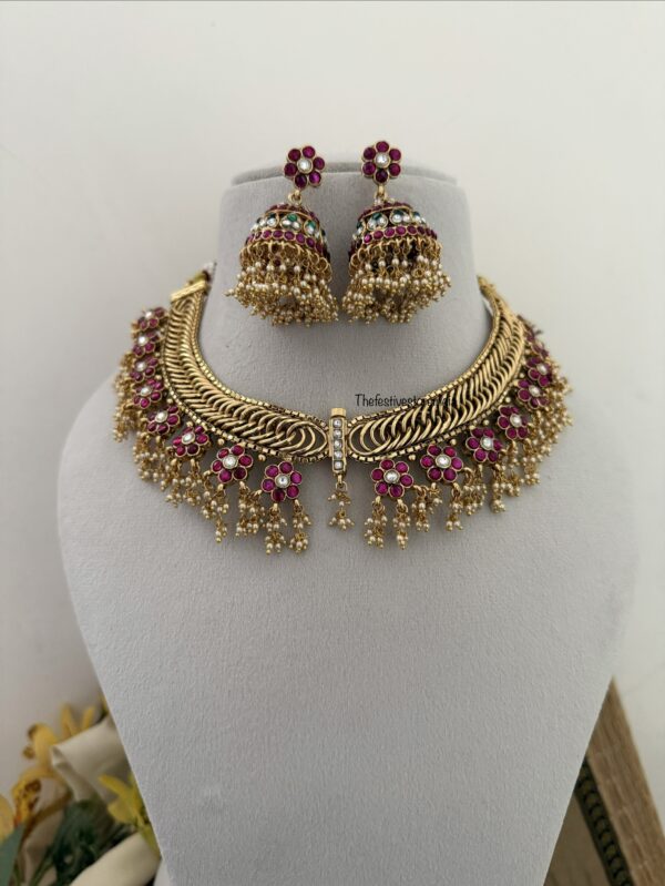 4 in 1 Grand Jalebi chain reversible necklace set | Heavy