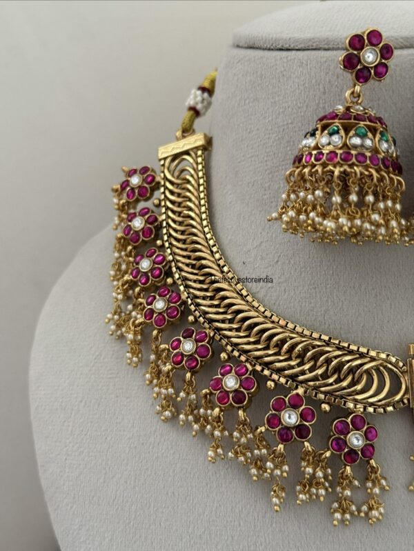 4 in 1 Grand Jalebi chain reversible necklace set | Heavy